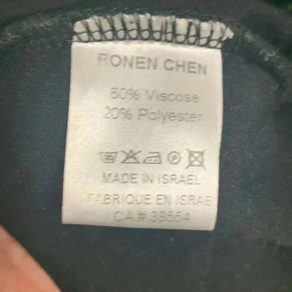 Ronen  Chen Black w Gray Soft Sweater Size 6 - Picture 6 of 8